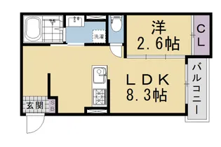リアコート北山【201号室】の間取り