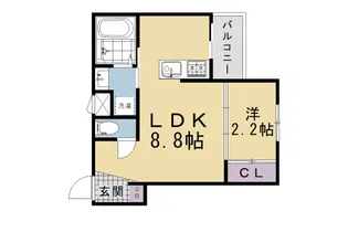 リアコート北山【302号室】の間取り