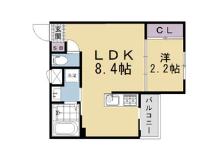 リアコート北山【305号室】の間取り