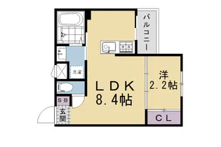 リアコート北山【304号室】の間取り