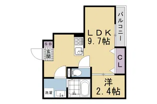 リアコート北山【206号室】の間取り
