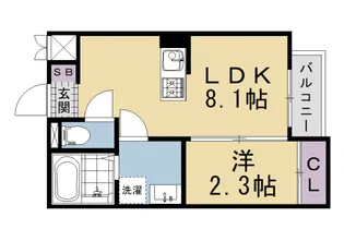 リアコート北山【308号室】の間取り