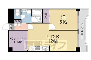 葛野ハイツ【6階】の間取り