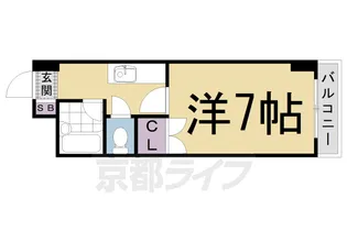 京都府京都市中京区西ノ京銅駝町【マンション】の間取り