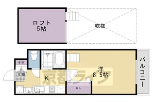 西院くめマンション【9階】の間取り