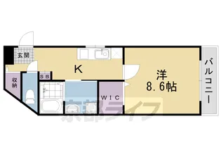 京都府京都市右京区西京極畔勝町【マンション】の間取り