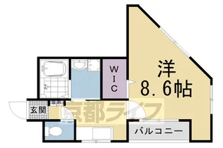 京都府京都市右京区西京極畔勝町【マンション】の間取り