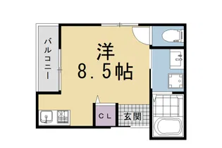 アリスタ仏教大学前10【201号室】の間取り