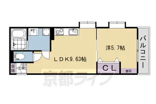 THE CLASSE 宇治【105号室】の間取り