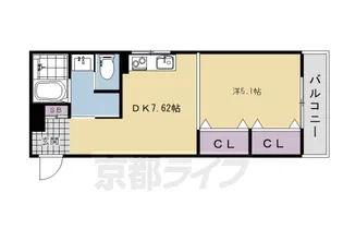 THE CLASSE 宇治【2階】の間取り