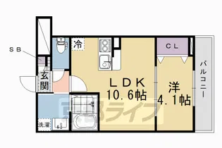 Vivace丹波橋【503号室】の間取り