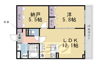 VIVACE丹波橋【109号室】の間取り