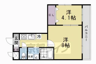 VIVACE丹波橋【310号室】の間取り