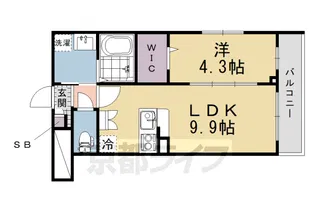 Vivace丹波橋【411号室】の間取り