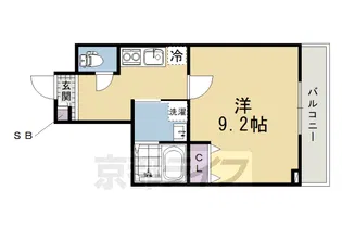 Vivace丹波橋【305号室】の間取り