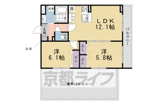 Vivace丹波橋【306号室】の間取り
