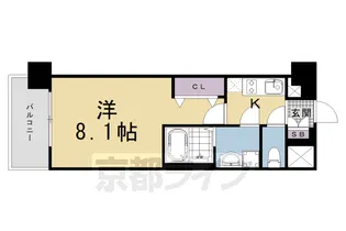 ソルアドバンスKYOTO上鳥羽口【512号室】の間取り