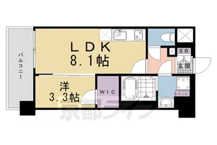 ソルアドバンスKYOTO上鳥羽口【206号室】の間取り