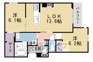 サーカ 京都二条【202号室】の間取り