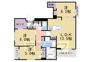 サーカ 京都二条【301号室】の間取り
