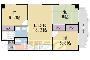 サイレントキャッスル【2階】の間取り