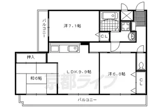 セントラルヴィレッジ【2階】の間取り