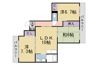 セントラルヴィレッジ【2階】の間取り