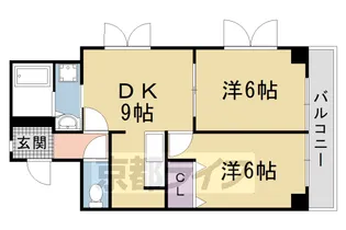 セントポーリア太秦Ⅱ【2階】の間取り
