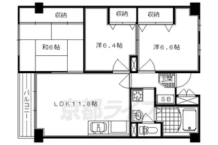 タワー御池【5階】の間取り