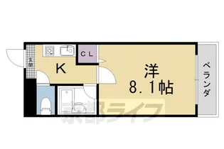 京都府京都市右京区西院西寿町【マンション】の間取り