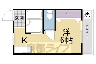 豊栄ハイツ【406号室】の間取り