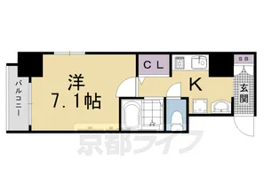 KDXレジデンス西院【10階】の間取り