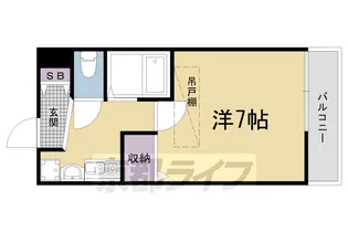 KDXレジデンス西院【7階】の間取り