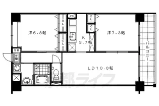 リージョン御池【3階】の間取り