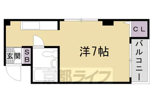 京都府京都市右京区嵯峨北堀町【マンション】の間取り