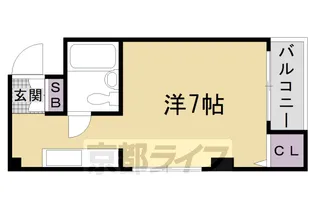 京都府京都市右京区嵯峨北堀町【マンション】の間取り
