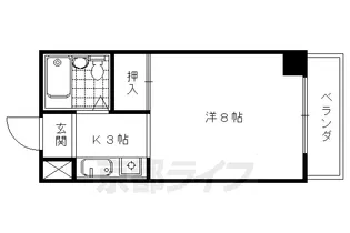 京都府京都市中京区壬生相合町【マンション】の間取り