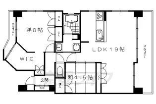 イーグルコート御池アネックス【8F号室】の間取り