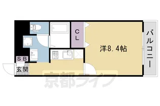 アンプルールフェール太秦Ⅱ【303号室】の間取り