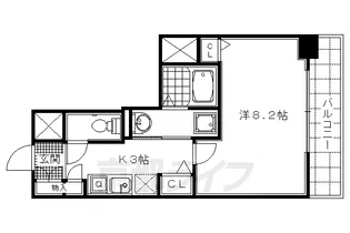 KDXレジデンス西大路【2階】の間取り