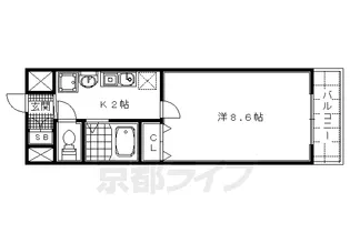 KDXレジデンス西大路【5階】の間取り