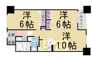 パレ朱雀門【102号室】の間取り