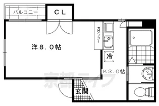 グレース白梅町南【4階】の間取り