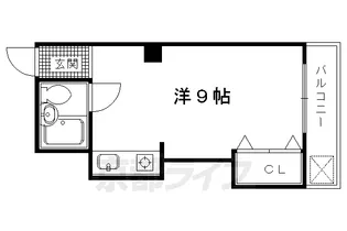 TwinView西大路【205号室】の間取り