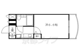 DETOM−1御所南【4階】の間取り