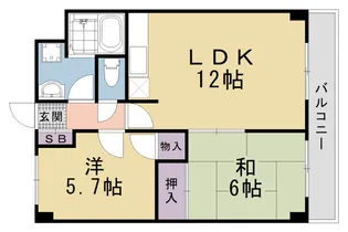 京都府京都市右京区西院太田町【マンション】の間取り