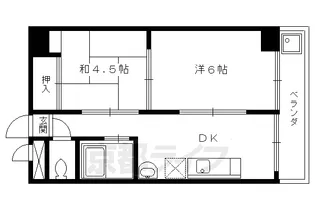 京都府京都市中京区小川通六角下ル元本能寺町【マンション】の間取り