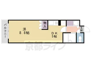 エリーフラッツ西ノ京【405号室】の間取り