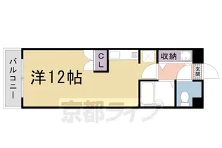エリーフラッツ西ノ京【3階】の間取り