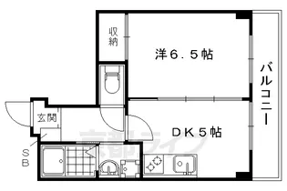 パラシオ池田【107号室】の間取り